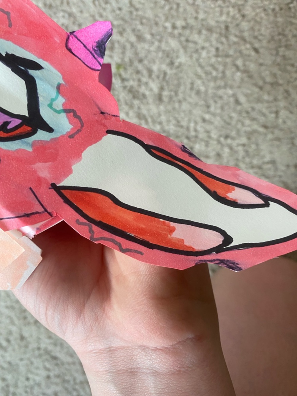 Paper dragon puppet - Picture 5 of 6